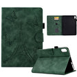 For Lenovo Tab P11 Tower Embossed Leather Smart Tablet Case(Green) - Lenovo by PMC TechLife | Online Shopping South Africa | PMC TechLife | Buy Now Pay Later Mobicred
