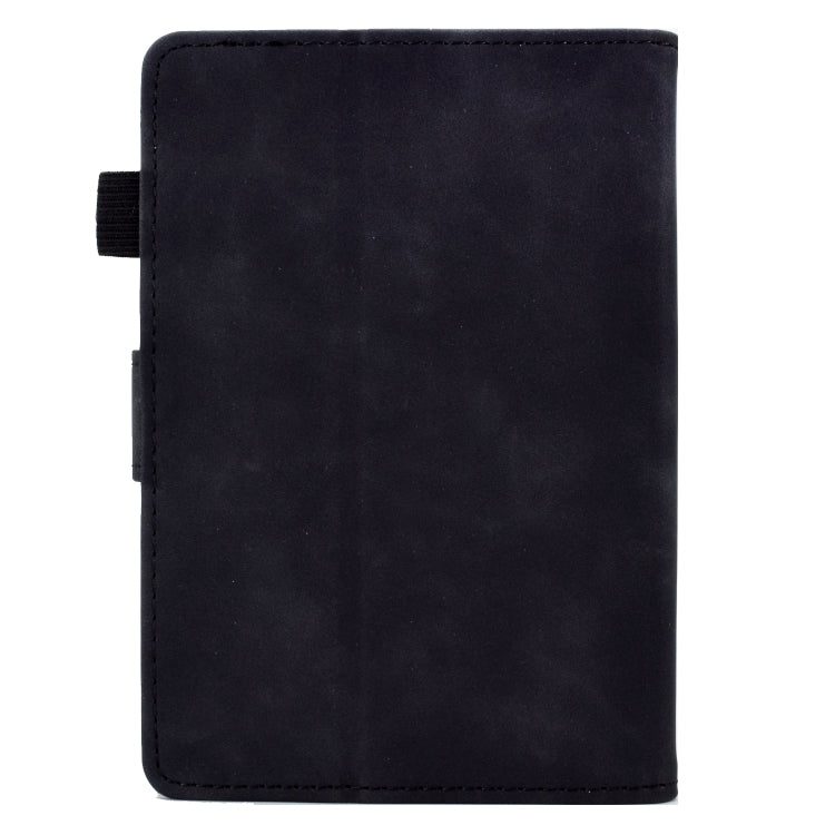 For Amazon Kindle Youth Version 2022 Embossed Smile Flip Tablet Leather Smart Case(Black)