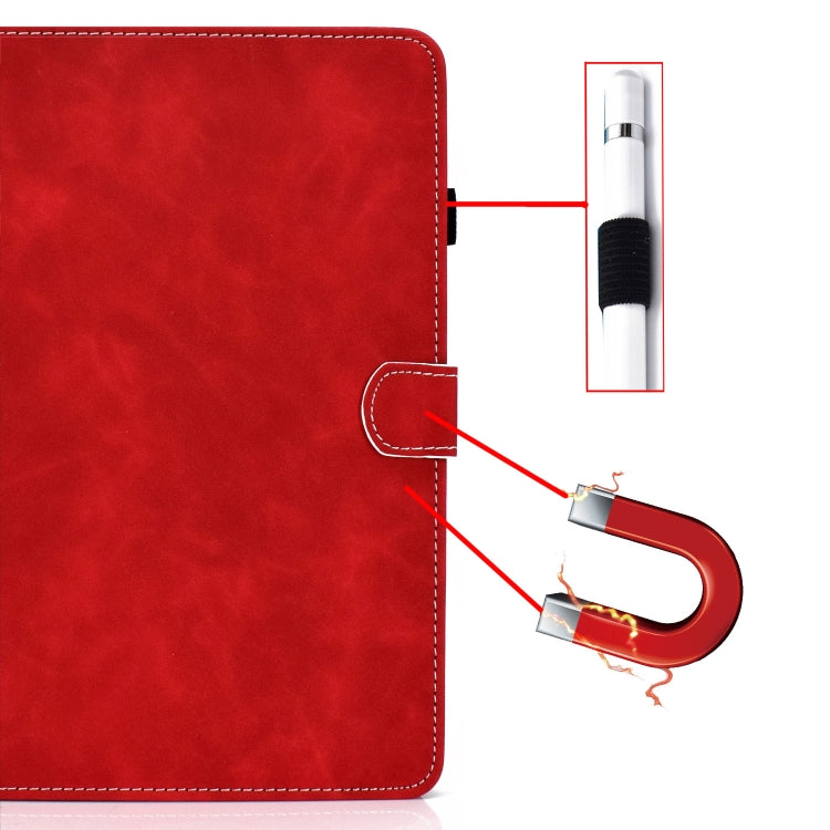 For Amazon Kindle Youth Version 2022 Cowhide Texture Smart Leather Tablet Case(Red)