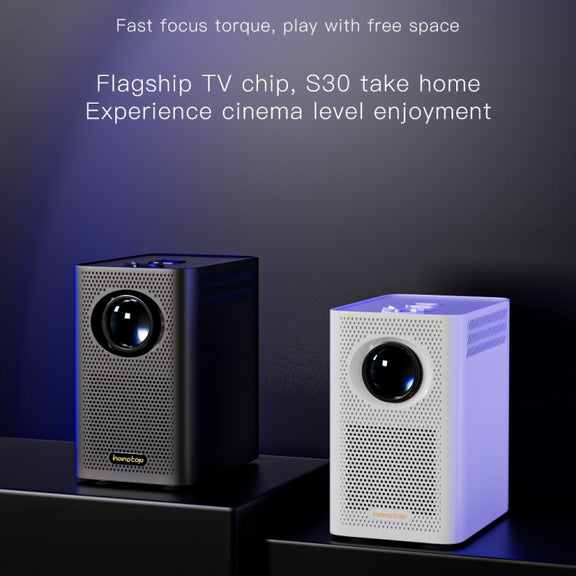 S30 Android System HD Portable WiFi Mobile Projector, Plug Type:US Plug(White)