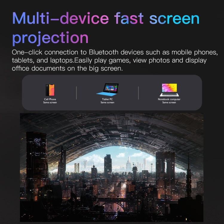 S30 Android System HD Portable WiFi Mobile Projector, Plug Type:UK Plug(Black)