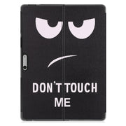 For Microsoft Surface Pro 9 Custer Painted 3-Fold Holder Leather Tablet Case(Big Eye Me)