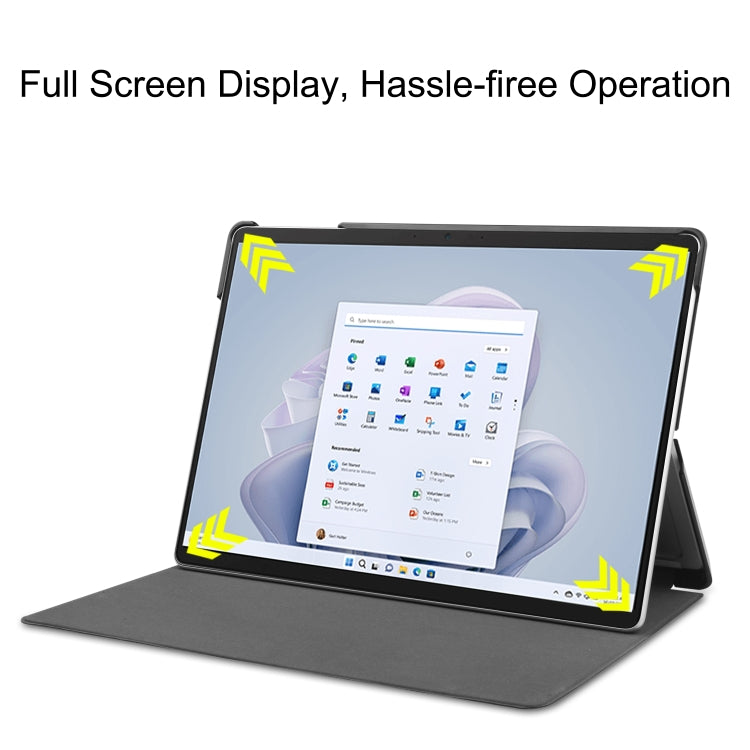 For Microsoft Surface Pro 9 Custer Painted 3-Fold Holder Leather Tablet Case(Big Eye Me)