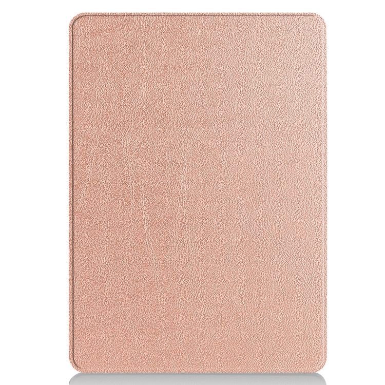 For Microsoft Surface Pro 9 Custer Pure Color Holder Leather Tablet Case(Rose Gold)