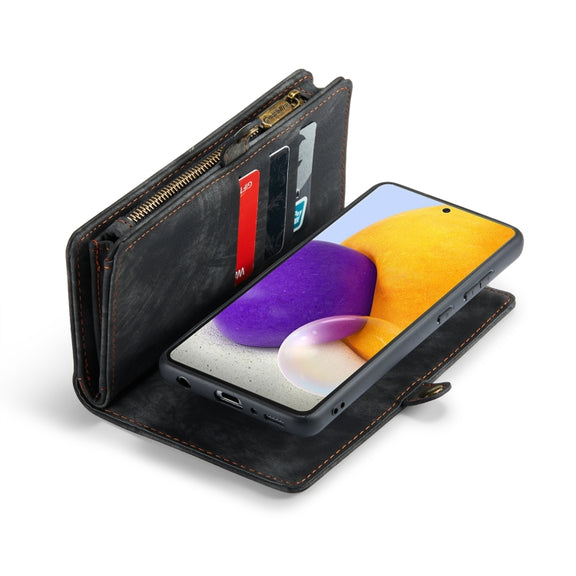 For Samsung Galaxy A51 CaseMe-008 Detachable Multifunctional Flip Leather Phone Case(Black)