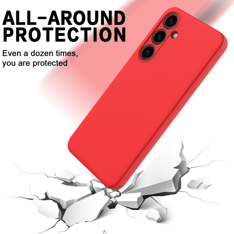 For Samsung Galaxy S24 5G Solid Color Liquid Silicone Dropproof Full Coverage Phone Case(Red)