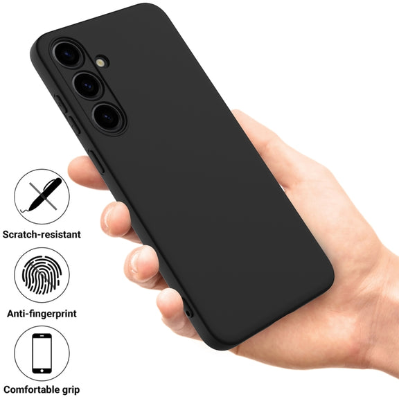 For Samsung Galaxy S24+ 5G Color Liquid Silicone Phone Case(Black)