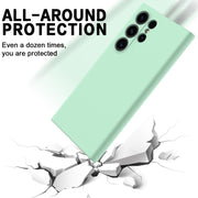 For Samsung Galaxy S24 Ultra 5G Solid Color Liquid Silicone Dropproof Full Coverage Phone Case(Green)