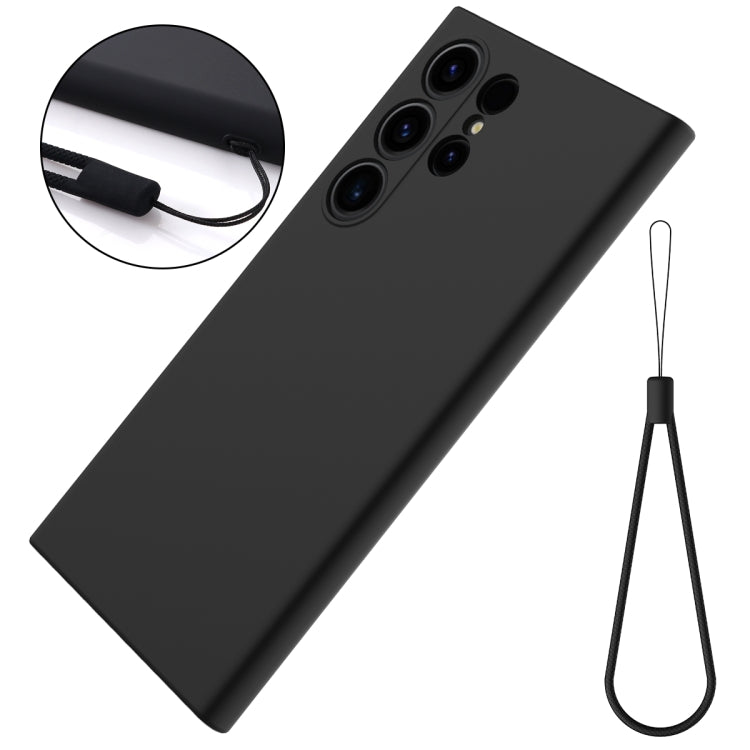 For Samsung Galaxy S24 Ultra 5G Color Liquid Silicone Phone Case(Black)