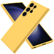 For Samsung Galaxy S24 Ultra 5G Solid Color Liquid Silicone Dropproof Full Coverage Phone Case(Yellow) - free shipping - PMC TechLife - Order now!