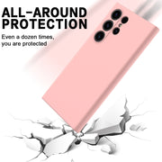 For Samsung Galaxy S24 Ultra 5G Solid Color Liquid Silicone Dropproof Full Coverage Phone Case(Pink)
