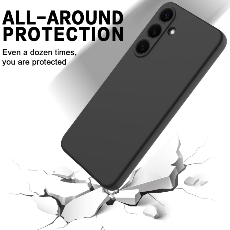 For Samsung Galaxy S25 5G Color Liquid Silicone Phone Case(Black)
