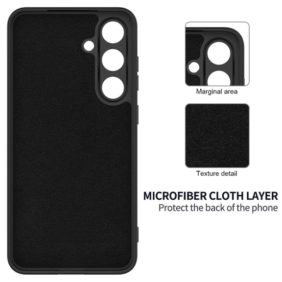 For Samsung Galaxy S25 5G Color Liquid Silicone Phone Case(Black)