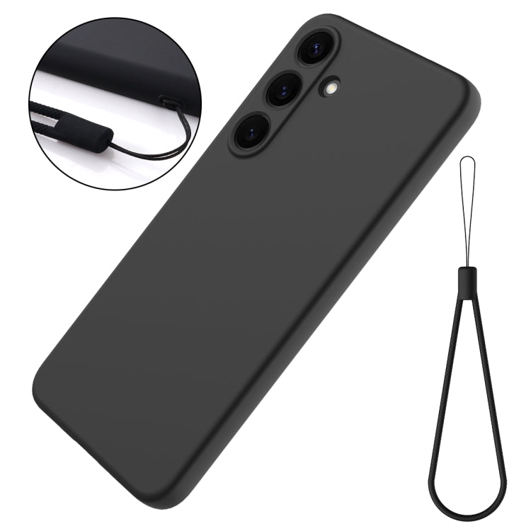 For Samsung Galaxy S25 5G Color Liquid Silicone Phone Case(Black)