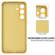 For Samsung Galaxy S25 5G Color Liquid Silicone Phone Case(Yellow)