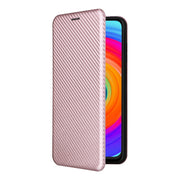 For Ulefone Note 14 Carbon Fiber Texture Flip Leather Phone Case(Pink)
