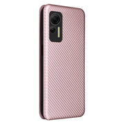 For Ulefone Note 14 Carbon Fiber Texture Flip Leather Phone Case(Pink)