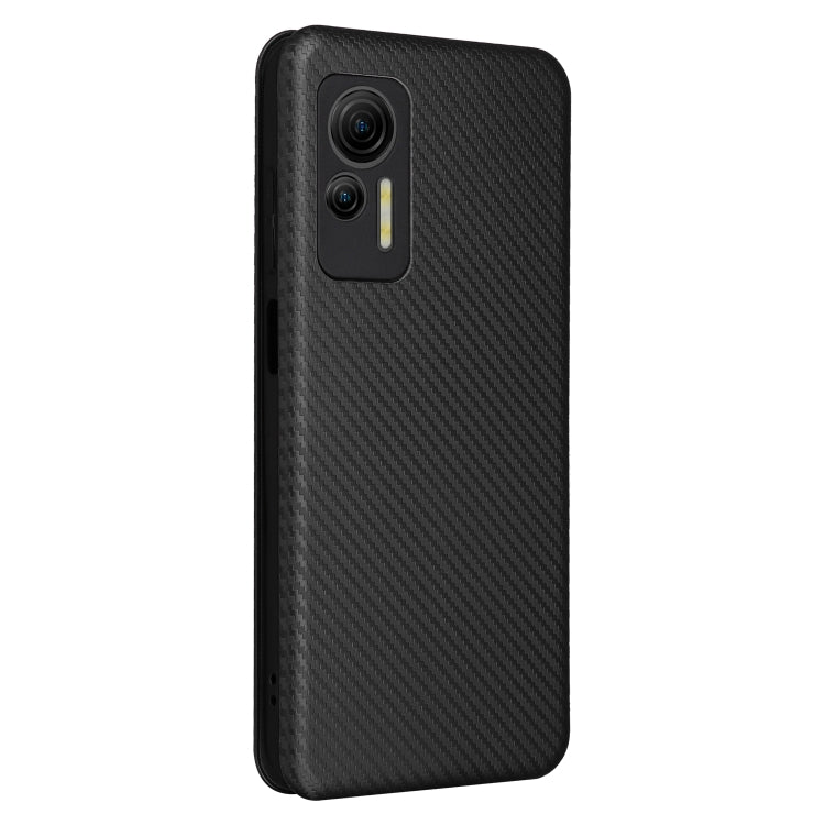 For Ulefone Note 14 Carbon Fiber Texture Flip Leather Phone Case(Black)