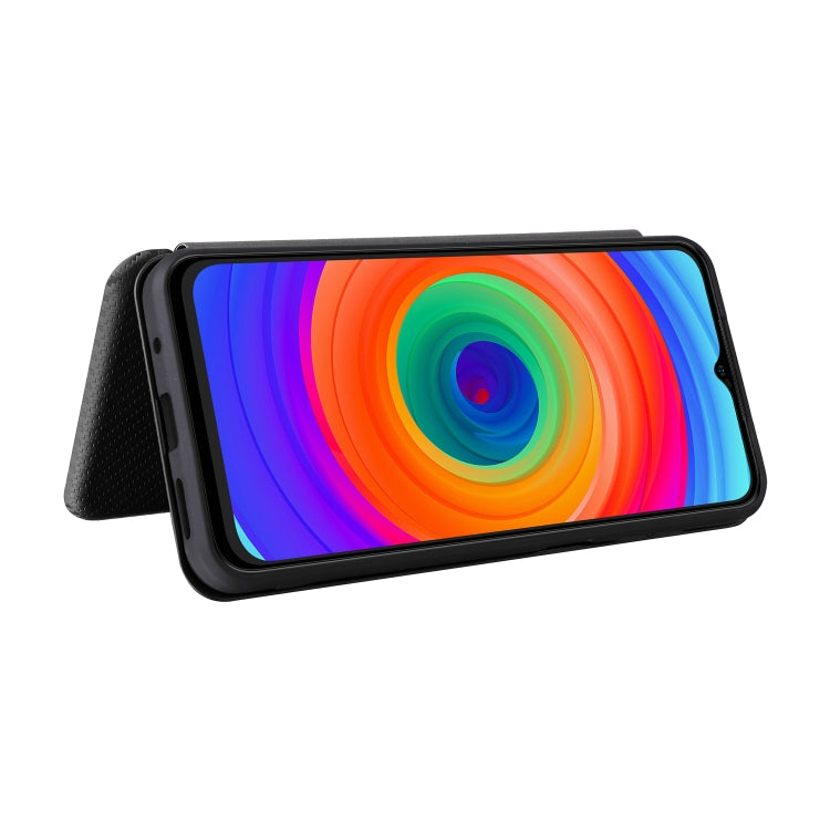 For Ulefone Note 14 Carbon Fiber Texture Flip Leather Phone Case(Black)