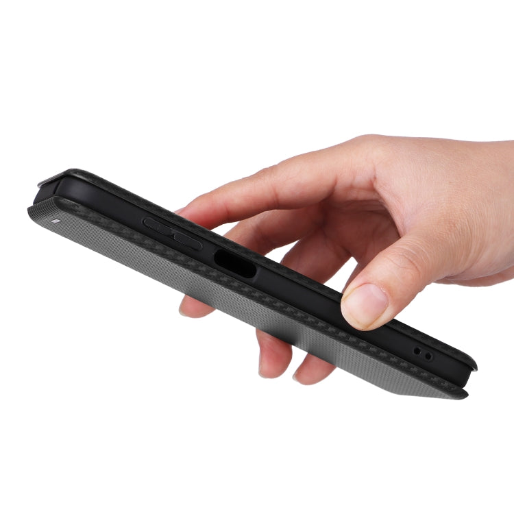 For Ulefone Note 14 Carbon Fiber Texture Flip Leather Phone Case(Black)