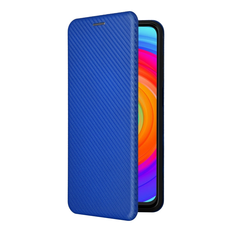 For Ulefone Note 14 Carbon Fiber Texture Flip Leather Phone Case(Blue)