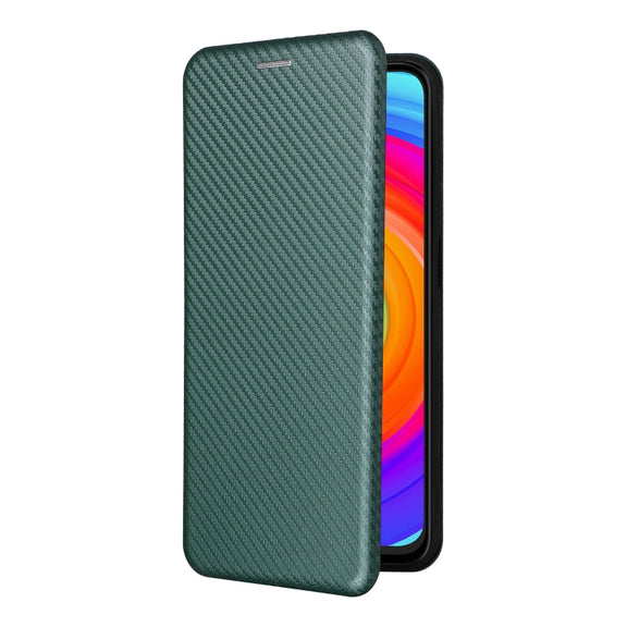 For Ulefone Note 14 Carbon Fiber Texture Flip Leather Phone Case(Green)