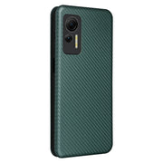 For Ulefone Note 14 Carbon Fiber Texture Flip Leather Phone Case(Green)