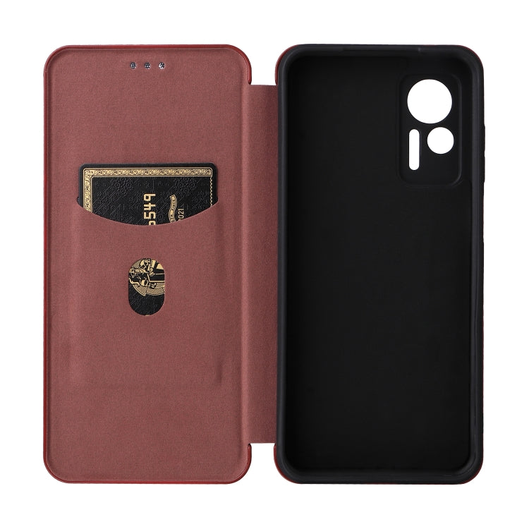 For Ulefone Note 14 Carbon Fiber Texture Flip Leather Phone Case(Brown)