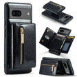 For Google Pixel 7 DG.MING M3 Series Glitter Powder Card Bag Leather Case(Black) - Google Cases by DG.MING | Online Shopping South Africa | PMC TechLife | Buy Now Pay Later Mobicred