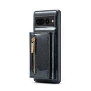 For Google Pixel 7 Pro DG.MING M3 Series Glitter Powder Card Bag Leather Case(Black)