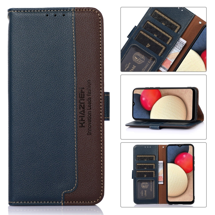 For Xiaomi Redmi Note 13 Pro 4G / POCO M6 Pro 4G KHAZNEH Litchi Texture Leather RFID Phone Case(Blue)