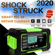 Motorcycle / Car Battery Smart Charger with LCD Screen, Plug Type:UK Plug