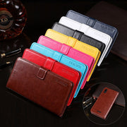 For Wiko Y60 idewei Crazy Horse Texture Horizontal Flip Leather Case with Holder & Card Slots & Wallet(Black)