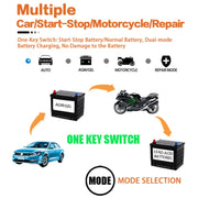 Motorcycle / Car Battery Smart Charger with LCD Creen, Plug Type:EU Plug(Yellow)
