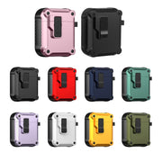 For AirPods 1 / 2 Eagle Shockproof Earphone Protective Case with Switch(White)