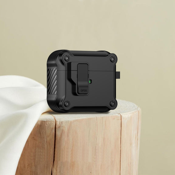 For AirPods 3 Eagle Shockproof Earphone Protective Case with Switch(Black)