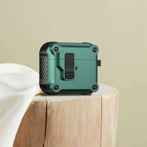 For AirPods 3 Eagle Shockproof Earphone Protective Case with Switch(Green)