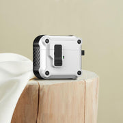 For AirPods 3 Eagle Shockproof Earphone Protective Case with Switch(White)