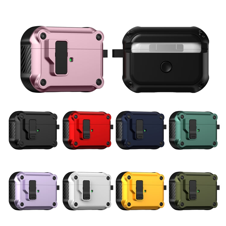 For AirPods Pro Eagle Shockproof Earphone Protective Case with Switch(Army Green)