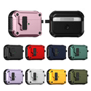 For AirPods Pro Eagle Shockproof Earphone Protective Case with Switch(Black)