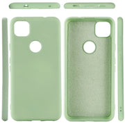 For Google Pixel 4a Pure Color Liquid Silicone Shockproof Full Coverage Case(Green)