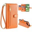 For Google Pixel 7 5G Sheep Texture Cross-body Zipper Wallet Leather Phone Case(Orange) - Google Cases by PMC TechLife | Online Shopping South Africa | PMC TechLife | Buy Now Pay Later Mobicred