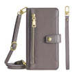 For Huawei P Smart Z / Enjoy 10 Plus Sheep Texture Cross-body Zipper Wallet Leather Phone Case(Grey) - Huawei Cases by PMC TechLife | Online Shopping South Africa | PMC TechLife | Buy Now Pay Later Mobicred