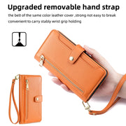 For Sony Xperia Ace III Sheep Texture Cross-body Zipper Wallet Leather Phone Case(Orange)