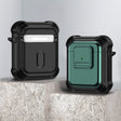 For AirPods 1 / 2 TPU + PC Shockproof Earphone Protective Case with Switch(Green) - For AirPods 1/2 by PMC Jewellery | Online Shopping South Africa | PMC Jewellery | Buy Now Pay Later Mobicred