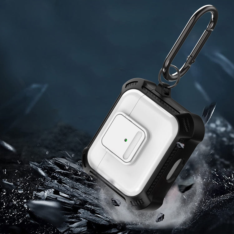 For AirPods 3 TPU + PC Shockproof Earphone Protective Case with Switch(White)
