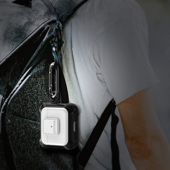 For AirPods 3 TPU + PC Shockproof Earphone Protective Case with Switch(White)