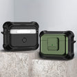 For AirPods Pro TPU + PC Shockproof Earphone Protective Case with Switch(Army Green) - For AirPods Pro by PMC Jewellery | Online Shopping South Africa | PMC Jewellery | Buy Now Pay Later Mobicred