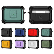 For AirPods Pro TPU + PC Shockproof Earphone Protective Case with Switch(White)