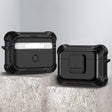 For AirPods Pro 2 TPU + PC Shockproof Earphone Protective Case with Switch(Black) - For AirPods Pro 2 by PMC TechLife | Online Shopping South Africa | PMC TechLife | Buy Now Pay Later Mobicred